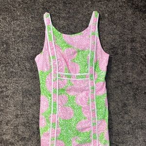 Lilly Pulitzer Limeade Fryer Dress Size 4 pink green white